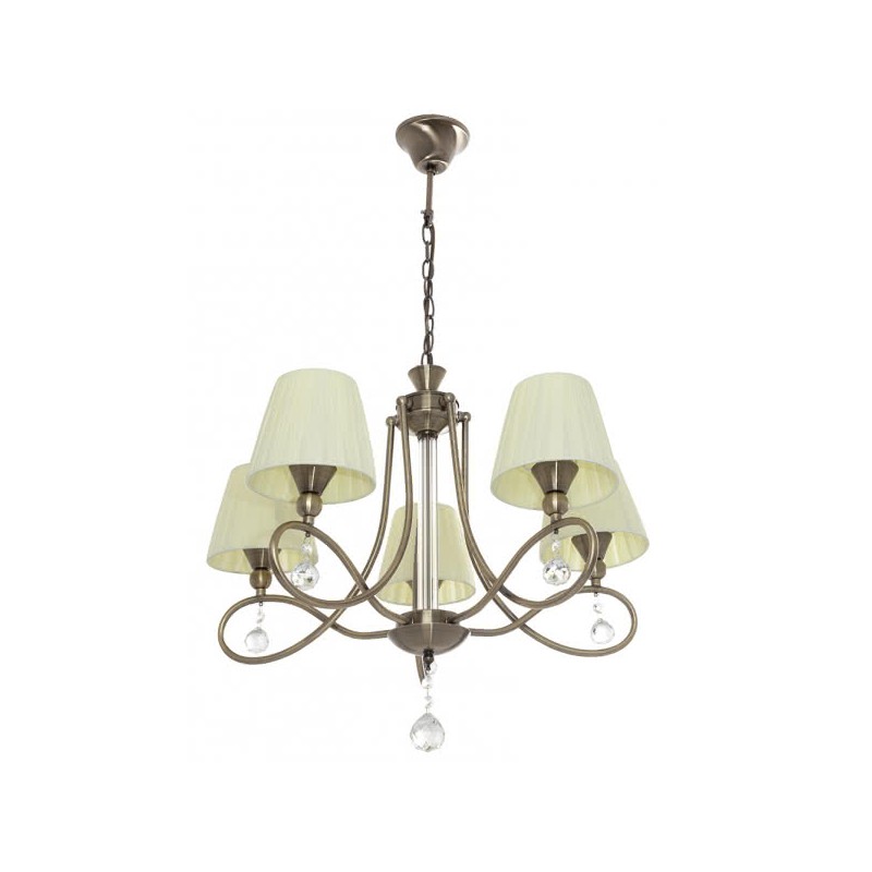 Lámpara Ottawa 5xE14 cuero Fabrilamp